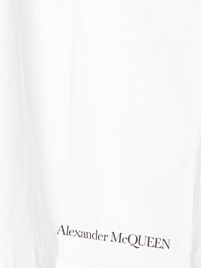 Shop Alexander Mcqueen Obscured Skull T-shirt In Blanco