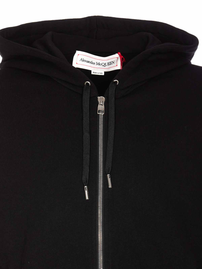 Shop Alexander Mcqueen Charm Print Hooded Sweatshirt In Black