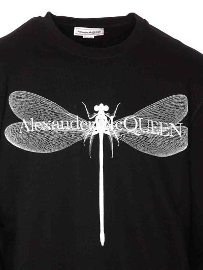 Shop Alexander Mcqueen Dragonfly Sweatshirt In Black