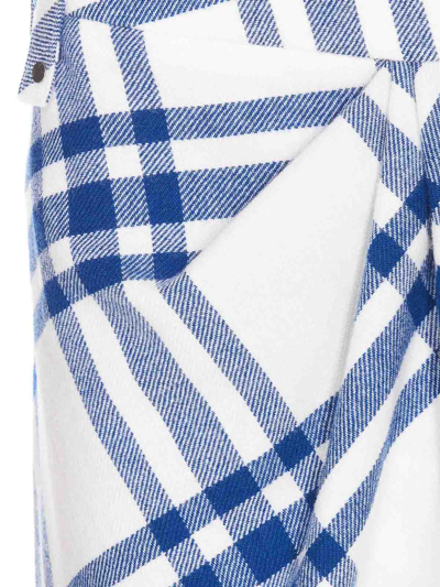 Shop Burberry Falda Semilarga - Azul