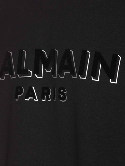 Shop Balmain Logo T-shirt In Negro
