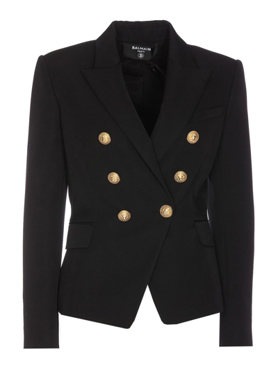 Shop Balmain Blazer Jacket In Black