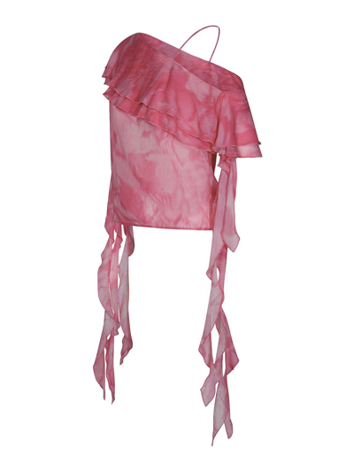 Blumarine Pink Viscose Blouse In Nude & Neutrals