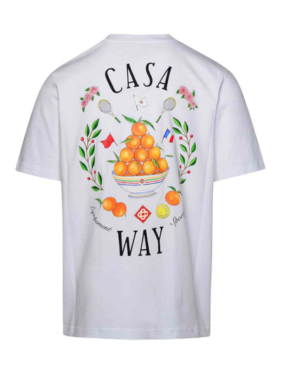 Shop Casablanca T-shirt Casa Way In White