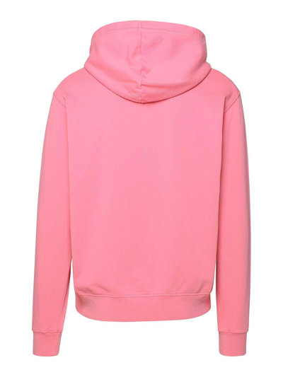 Shop Dsquared2 Pink Cotton Hoodie In Nude & Neutrals