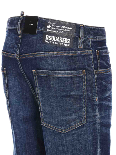 Shop Dsquared2 Wash 642 Jeans In Blue