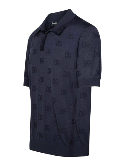 Shop Dolce & Gabbana Polo Logo In Dark Blue