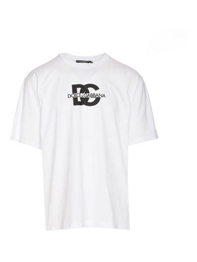 Shop Dolce & Gabbana Dg Logo Print T-shirt In White