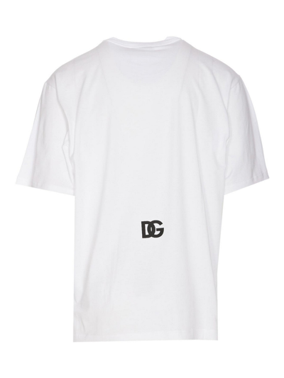 Shop Dolce & Gabbana Dg Logo Print T-shirt In White