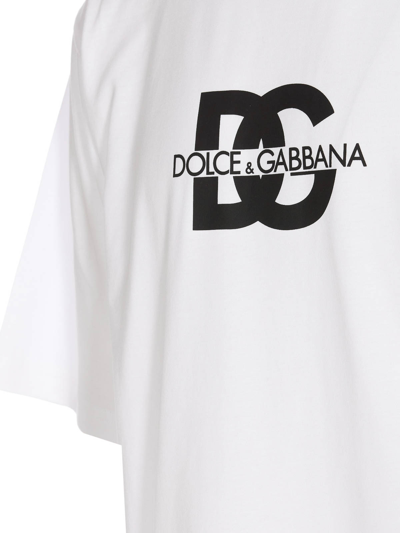 Shop Dolce & Gabbana Dg Logo Print T-shirt In White