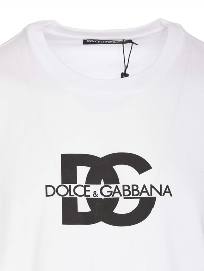 Dolce & Gabbana Bold Logo Print Crewneck T-shirt In White