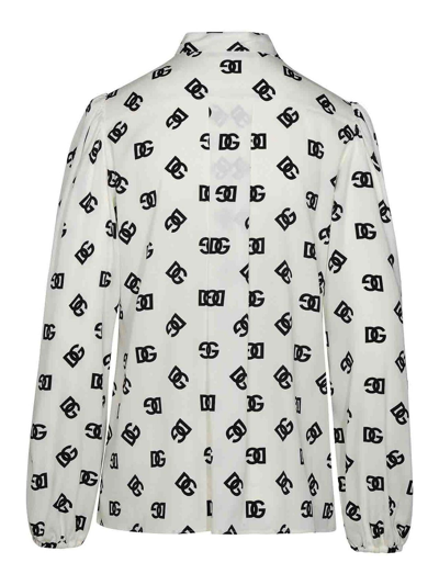 Shop Dolce & Gabbana Logo Shirt In Blanco
