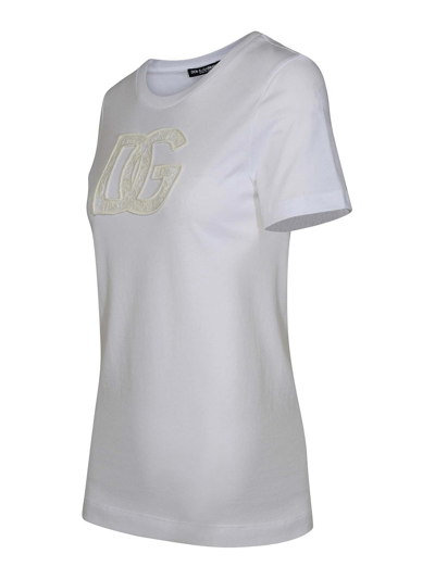 Shop Dolce & Gabbana Maxi Logo T-shirt In White