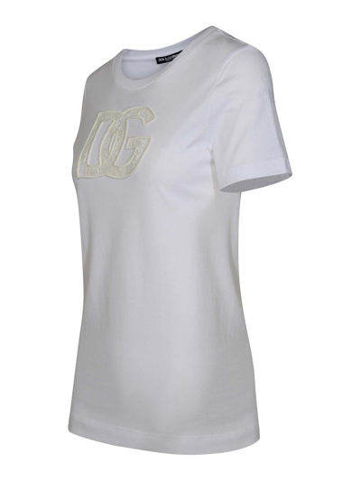 Dolce & Gabbana Cotton Crew-neck T-shirt In White