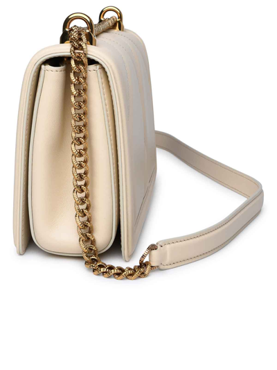Shop Dolce & Gabbana Devotion Medium Shoulder Strap In Cream