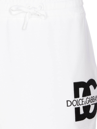 Shop Dolce & Gabbana Dg Logo Miniskirt In Blanco