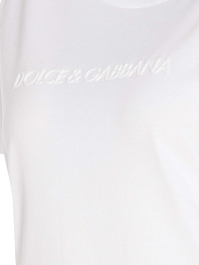 Shop Dolce & Gabbana Logo T-shirt In Blanco