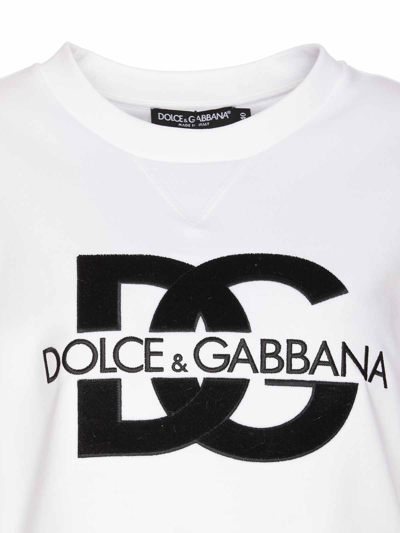 Shop Dolce & Gabbana Dg Logo Sweatshirt In White