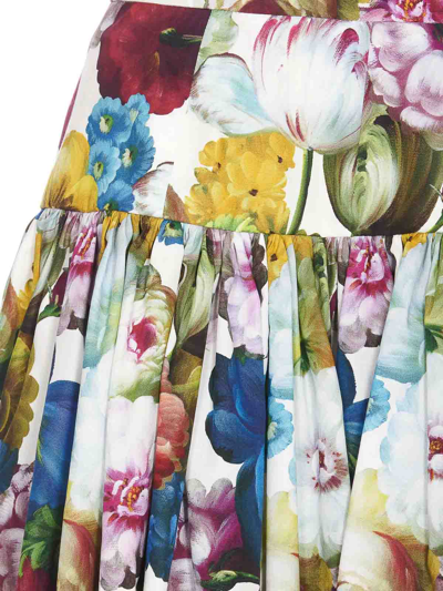 Shop Dolce & Gabbana Nocturnal Flower Print Short Skirt In Multicolor