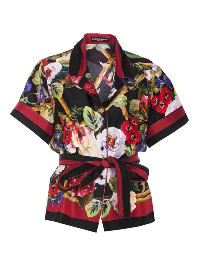 Shop Dolce & Gabbana Maiolica Print Shirt In Multicolour