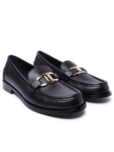 Shop Ferragamo Leather Loafers In Negro