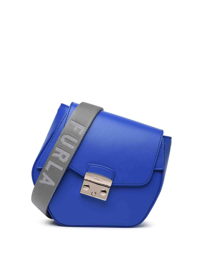 Shop Furla Metropolis Mini Shoulder Bag In Blue