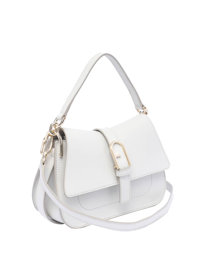 Shop Furla Flow Mini Bag In White