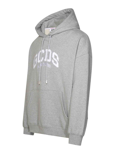 Shop Gcds Hooded Sweatshirt In Gris