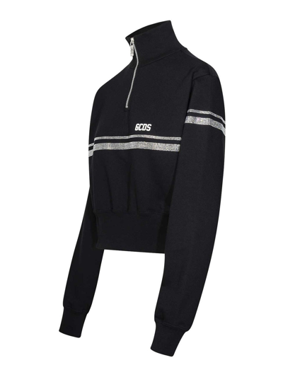 Shop Gcds Cotton Sweatshirt In Black