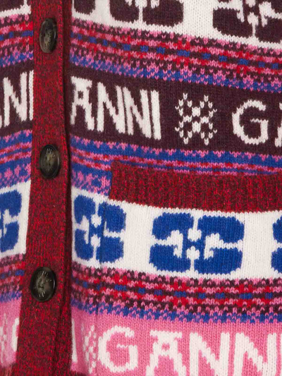 Shop Ganni Cárdigan - Multicolor