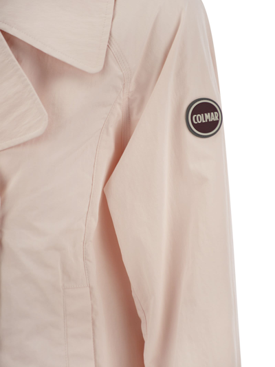 Shop Colmar Double Breasted Blazer In Cotton Fabric
