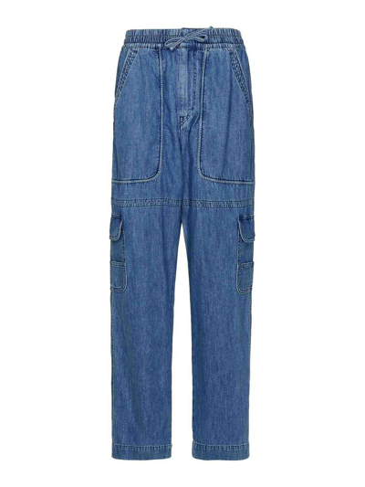 Shop Isabel Marant Vanni Trousers In Azul