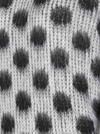 Shop Marni Polka Dot Sweater In Gris