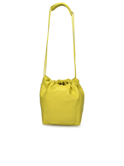 Shop Jil Sander Leather Bag In Yellow