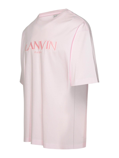 Shop Lanvin T-shirt Logo Over In Color Carne Y Neutral