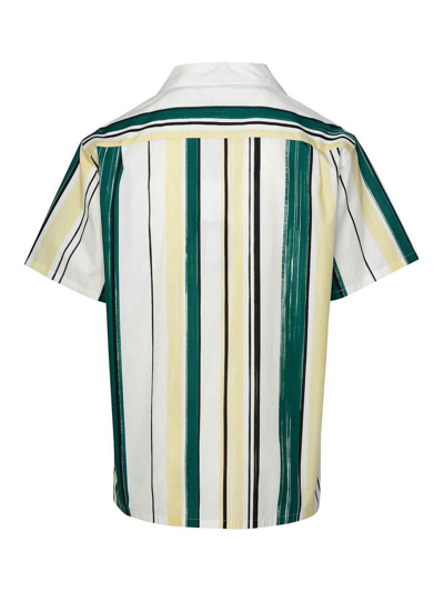Shop Lanvin Striped Bowling Shirt In Multicolour