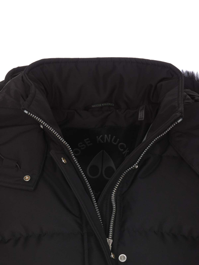Shop Moose Knuckles Cloud 3q Down Jacket In Black