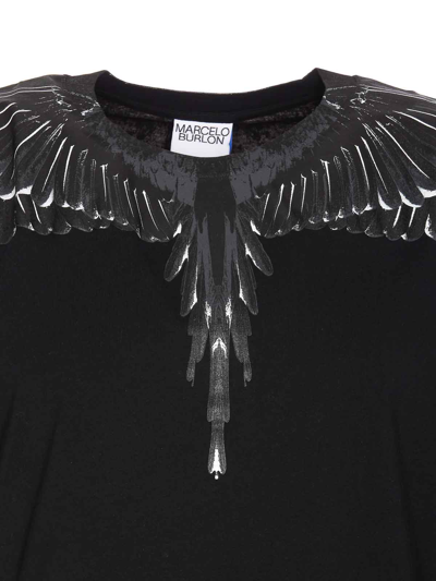 Shop Marcelo Burlon County Of Milan Camiseta - Negro In Black