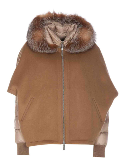 Shop Moorer Pegaso Down Jacket In Beige