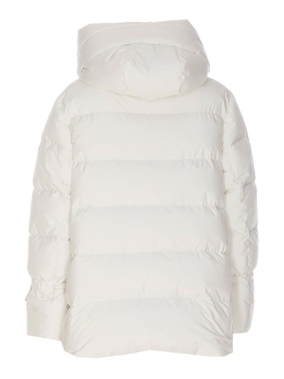 Moorer Puffer Jacket With Elegant Hood And Premium Insulation In White
