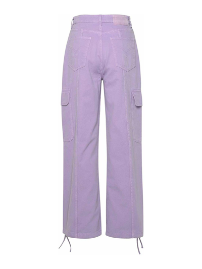 Shop Moschino Jeans Cargo In Light Purple