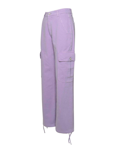 Shop Moschino Jeans Cargo In Light Purple