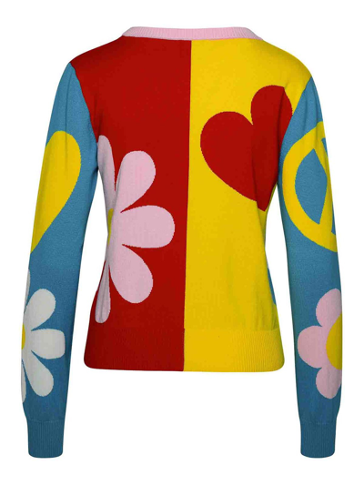 Shop Moschino Patterned Cardigan In Multicolor