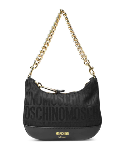 Shop Moschino Small Hobo Bag In Black