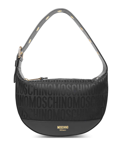 Shop Moschino Logo Bag In Black
