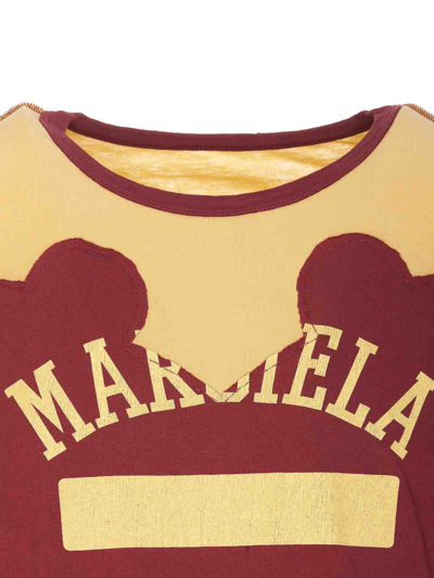 Shop Maison Margiela Logo T-shirt In Red