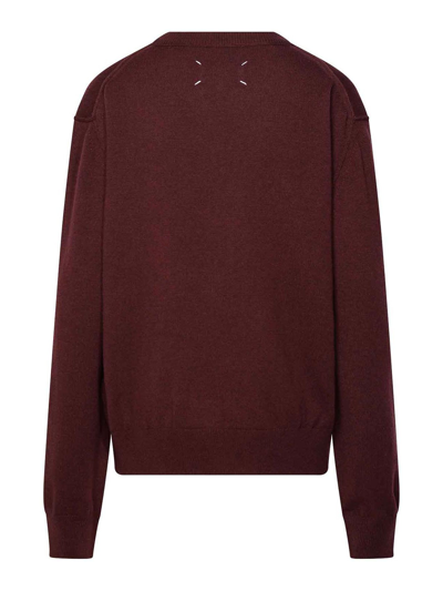 Shop Maison Margiela Sweatshirt In Rojo Oscuro