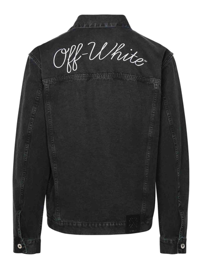 Off-white Off White Canvas Jacket With Logo Embroidery In Black