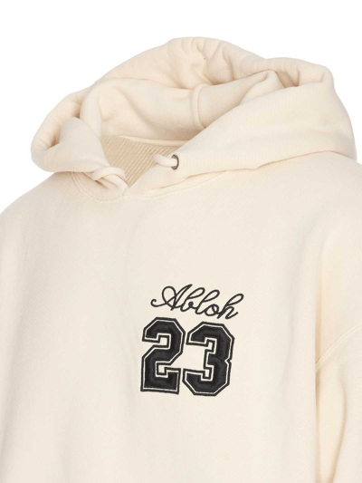 Shop Off-white 23 Logo Skate Hoodie In Blanco