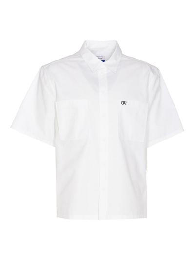 Shop Off-white Ow Logo Summer Shirt In Blanco